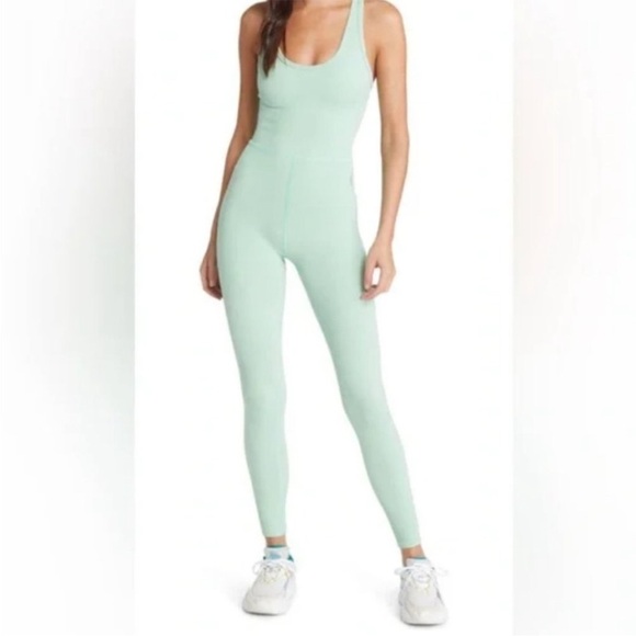 Free People FP Movement Free Throw Jumpsuit Onesie Sage Brush Green Size Medium - Picture 9 of 16